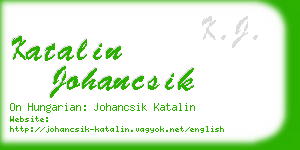 katalin johancsik business card